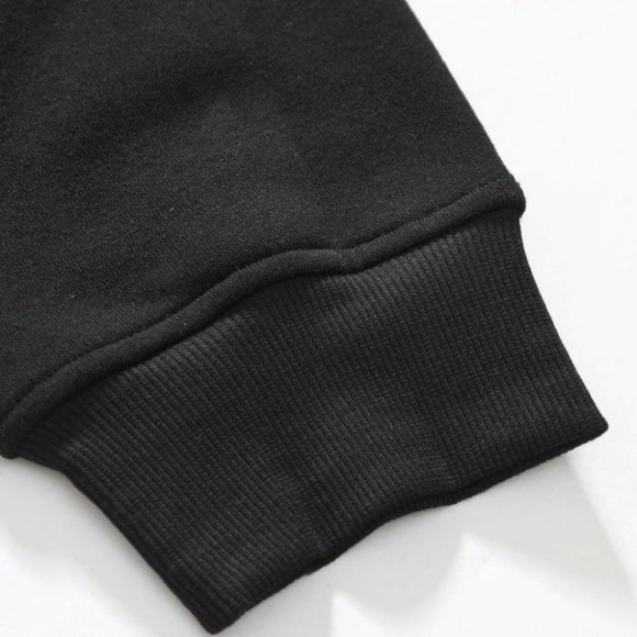 Black Mens Thermal Hoodie - Picture 6 of 6